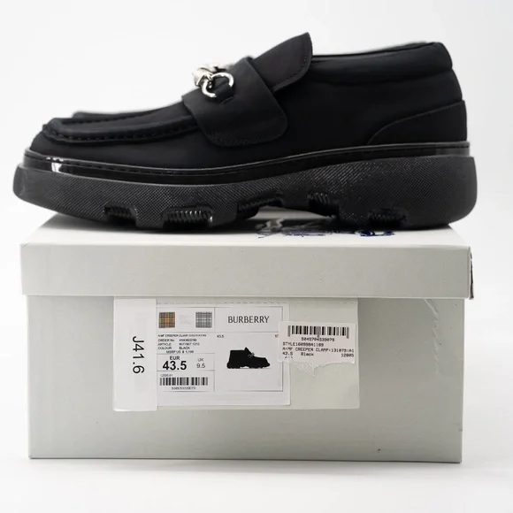 size 43.5 (10.5us) - Burberry Wire Creeper Black grey Clamp On